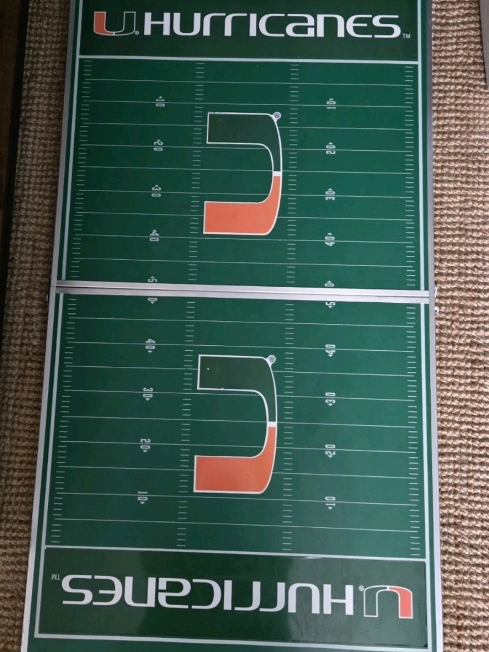 Miami Hurricanes Tailgating Table Folding-47X24 *Fast Shipping* UM ACC Football